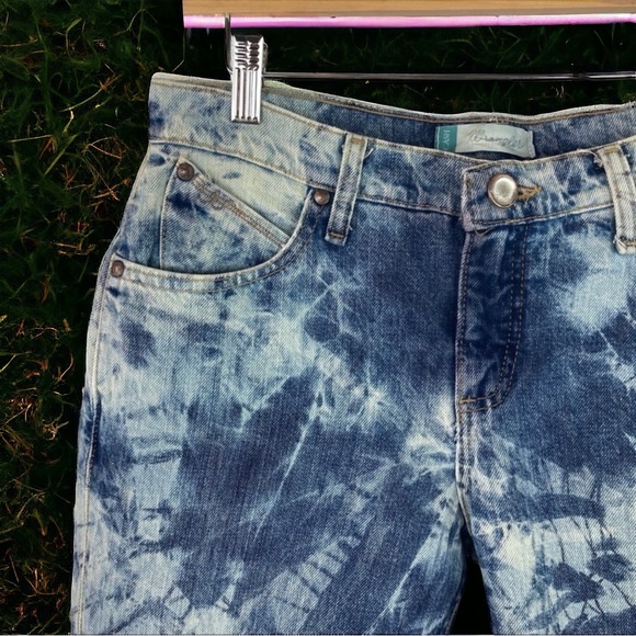Good Treasures Custom Reverse Tie Dye Wrangler Cash Jeans Size 7/8 - Picture 5 of 16